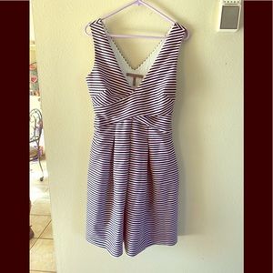 Halston Heritage striped dress.